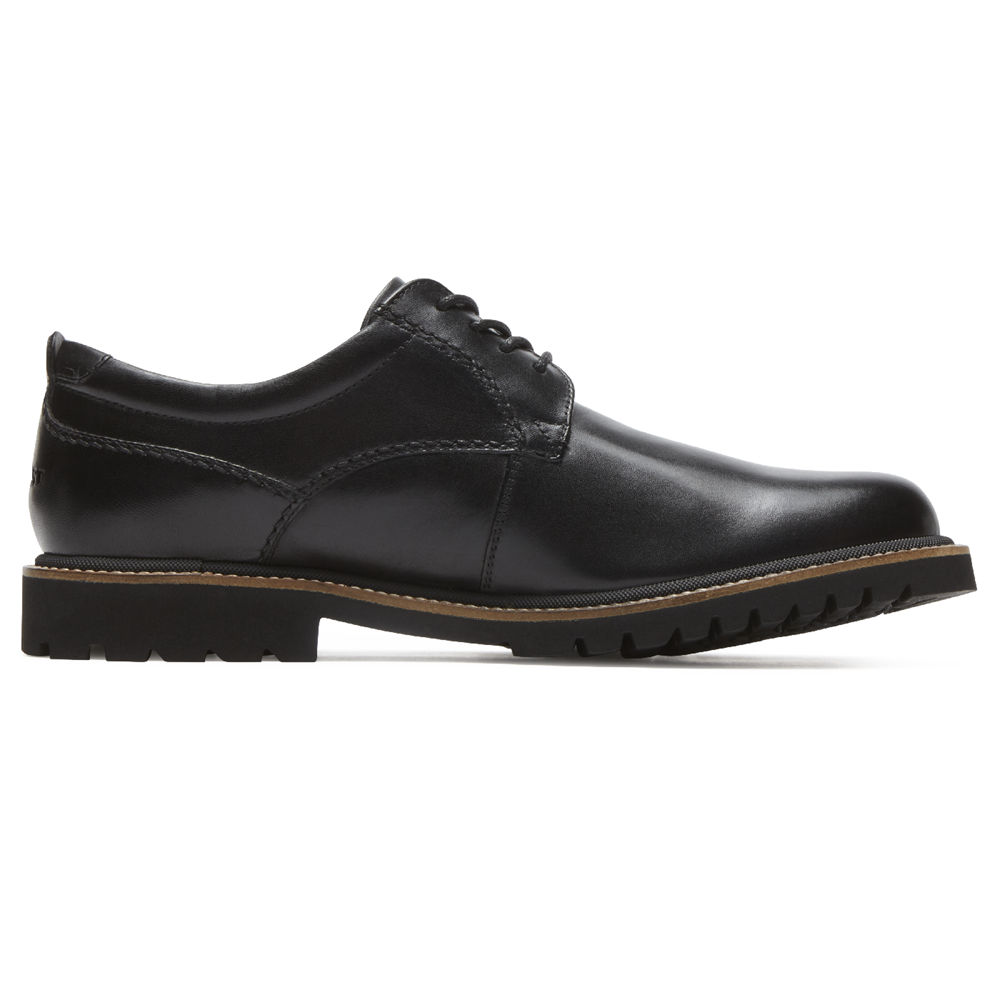 Rockport Singapore Mens Oxfords - Marshall Plain Toe Black - VQ9324706